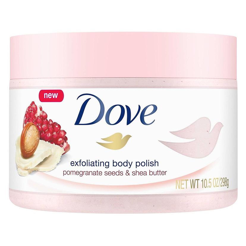 Dove Exfoliating Body Polish Scrub for Silky, Soft Skin Pomegranate & Shea Butter