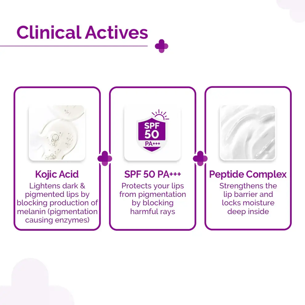 1% Kojic Acid Lip Balm with Alpha Arbutin & Hyaluronic Acid with SPF 50 image 3