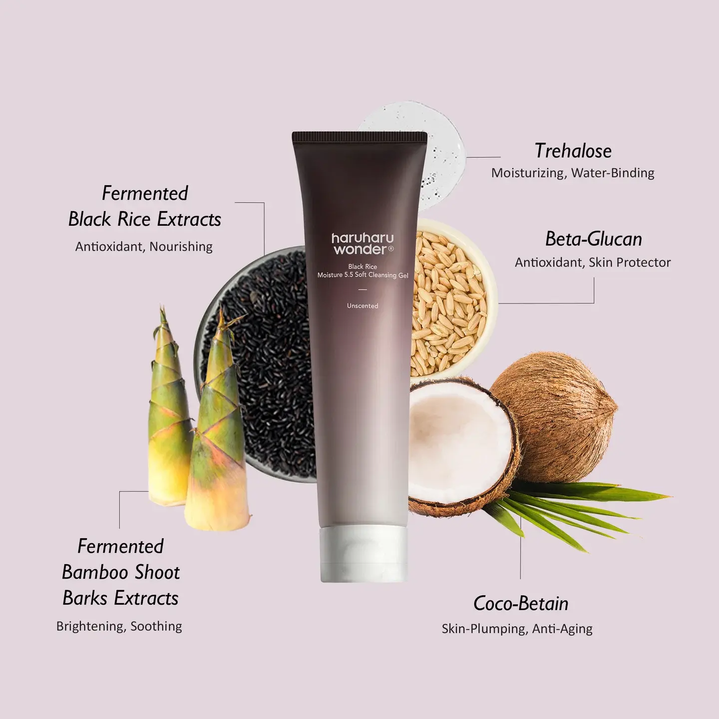 Haruharu Wonder Moisture 5.5 Soft Cleansing Gel / Unscented image 2