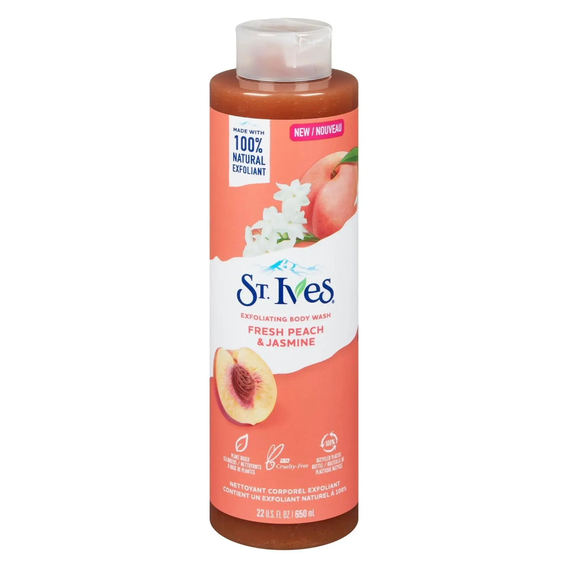 St. Ives Exfoliating Fresh Peach & Jasmine Body Wash image 1