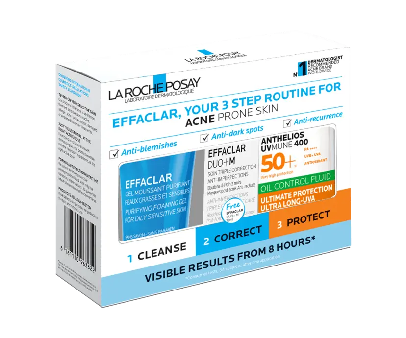 La Roche Posay Effaclar Acnes Routine Kit 3 in 1